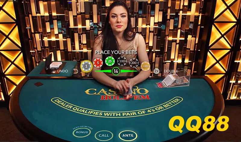 Trải nghiệm Live Casino QQ88 cùng dealer thật và chiến thắng thật 1 Sảnh Live Casino QQ88 quy tụ toàn bộ trò chơi kinh điển tại các sòng bạc